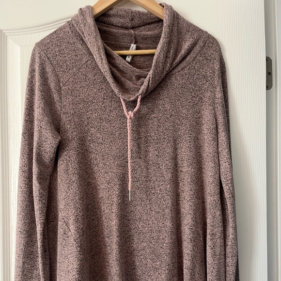 ZSupply purple marbled cowlneck knot top XS - Picture 2 of 8